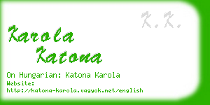 karola katona business card